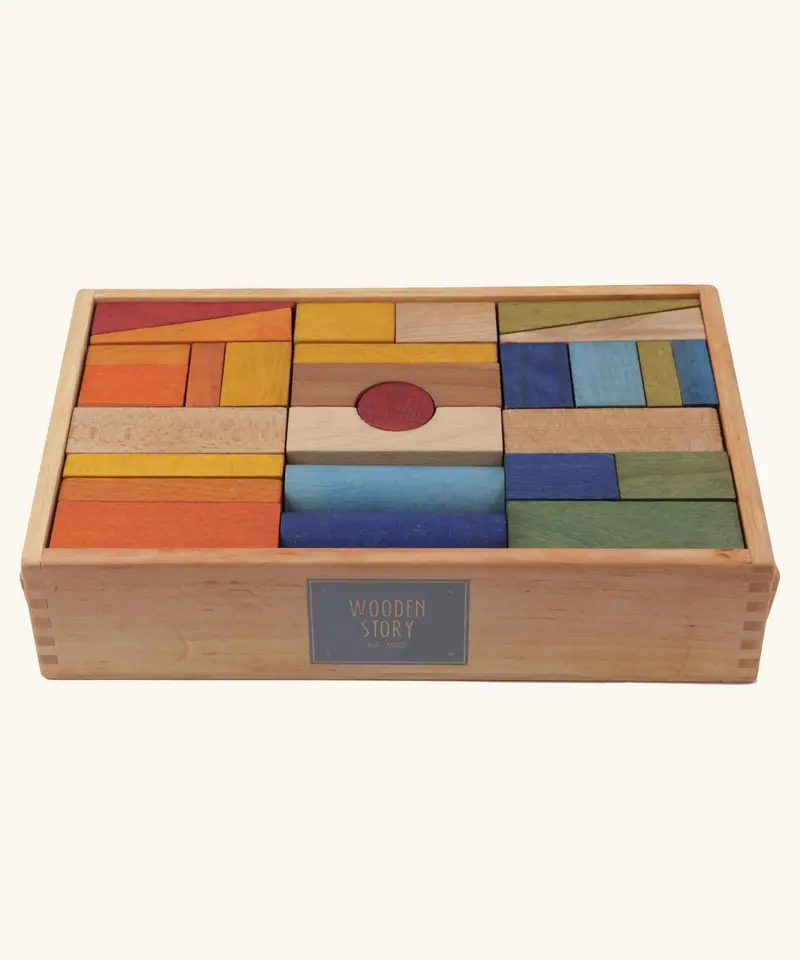 Wooden Story Rainbow Xl Blocks - 63 Tray 1