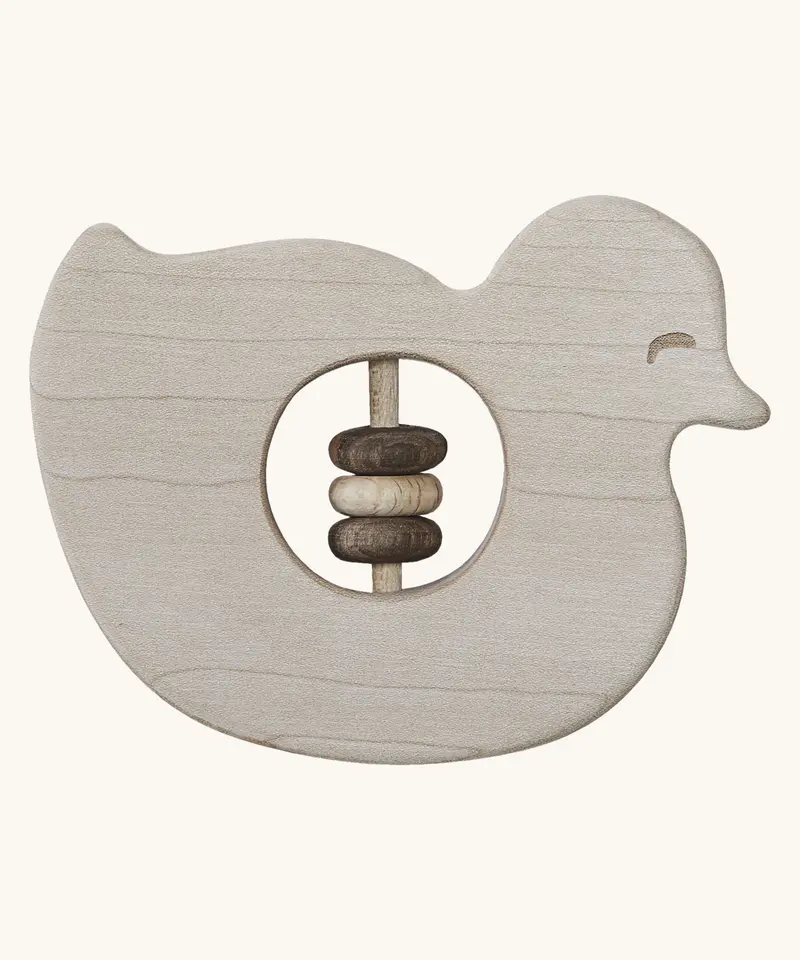 Wooden Story Rattle - Baby Duck 1