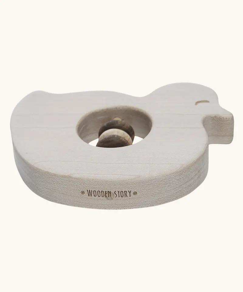Wooden Story Rattle - Baby Duck 2