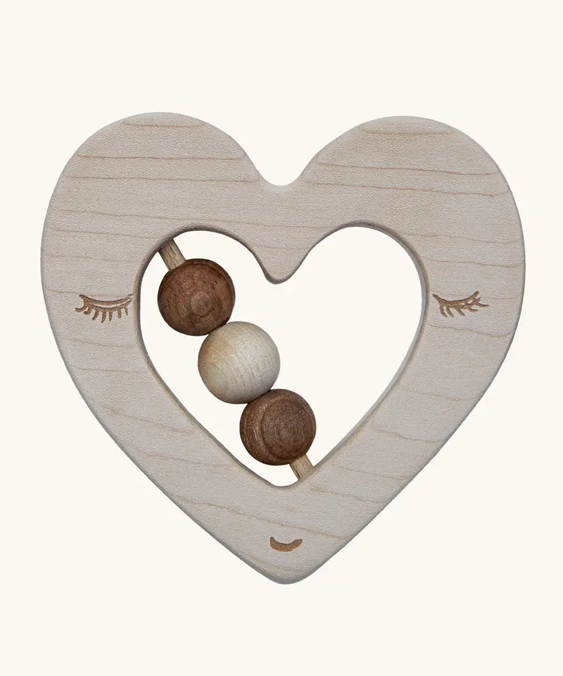 Wooden Story Rattle - Heart 1