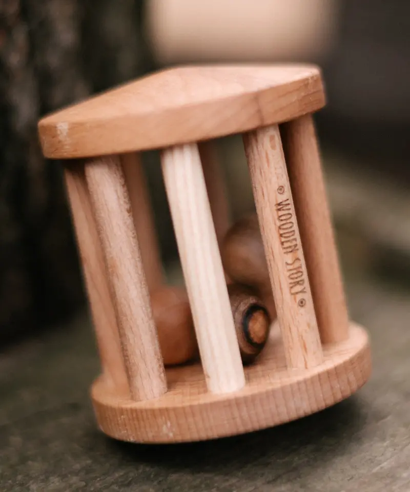 Wooden Story Rattle -Turtle Dove 2