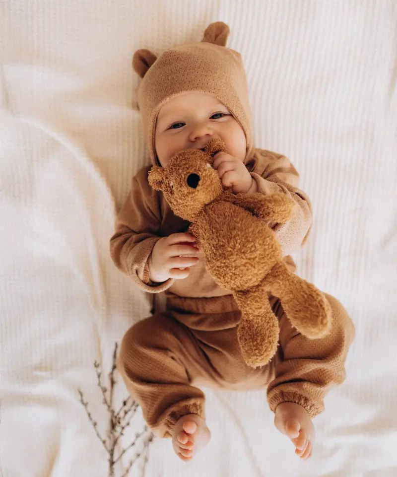 Wooly Organic My First Teddy - Caramel Brown 2