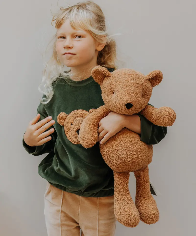Wooly Organic Teddy Bear - Caramel Brown 1