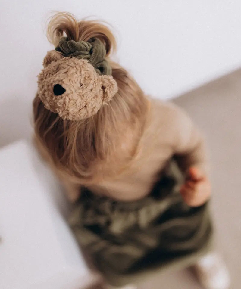 Wooly Organic Teddy Scrunchie - Tea Leaf 2