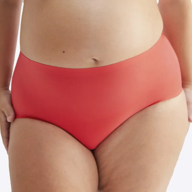Wuka High Waist Incontinence Pants - Coral Pink 1