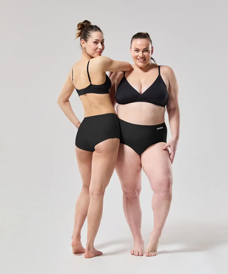 Wuka Stretch Boxer Shorts Black - Heavy Flow 3