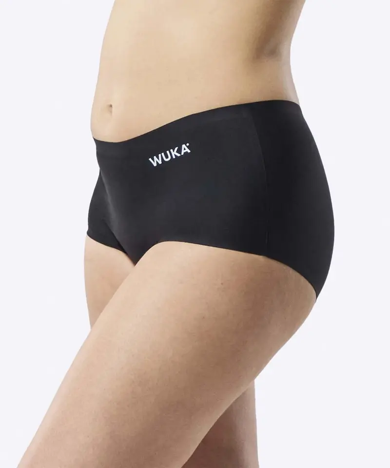 Wuka Teen Stretch Boxer Shorts Black - Heavy Flow 2