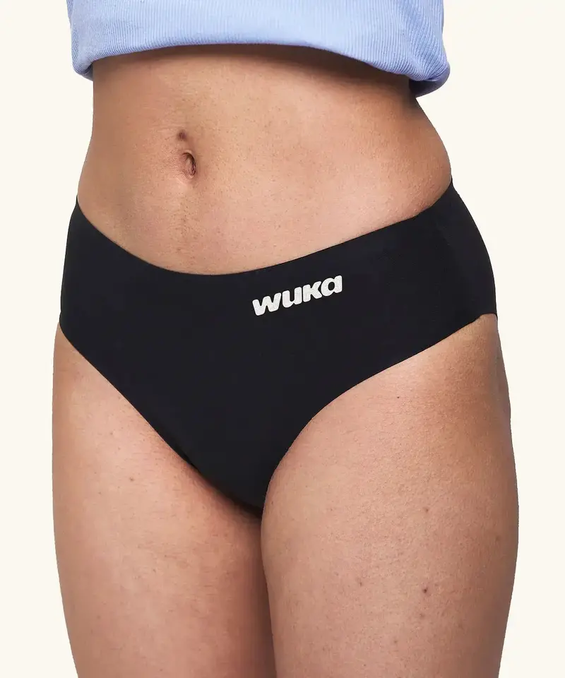 Wuka Teen Stretch Seamless Period Pants Black - Heavy Flow 1