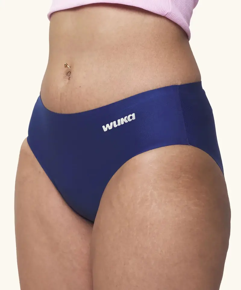 Wuka Teen Stretch Seamless Period Pants Blue - Heavy Flow 1