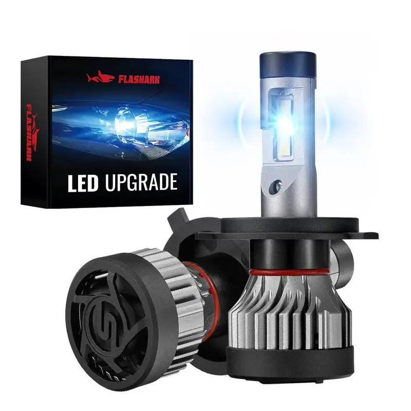 X2 H4/9003/Hb2 100W 6500K 18000Lm White Ip67 Led Headlight Bulbs 2Pcs 1