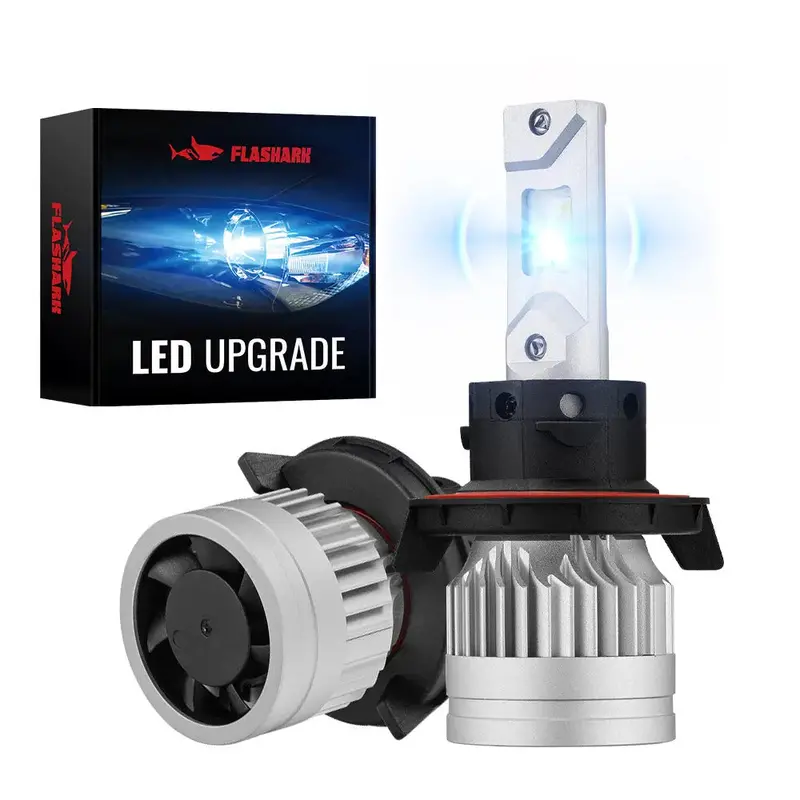 X3s H13/9008 100W 6500K 24000Lm White Ip67 Led Headlight Bulbs 2Pcs 1