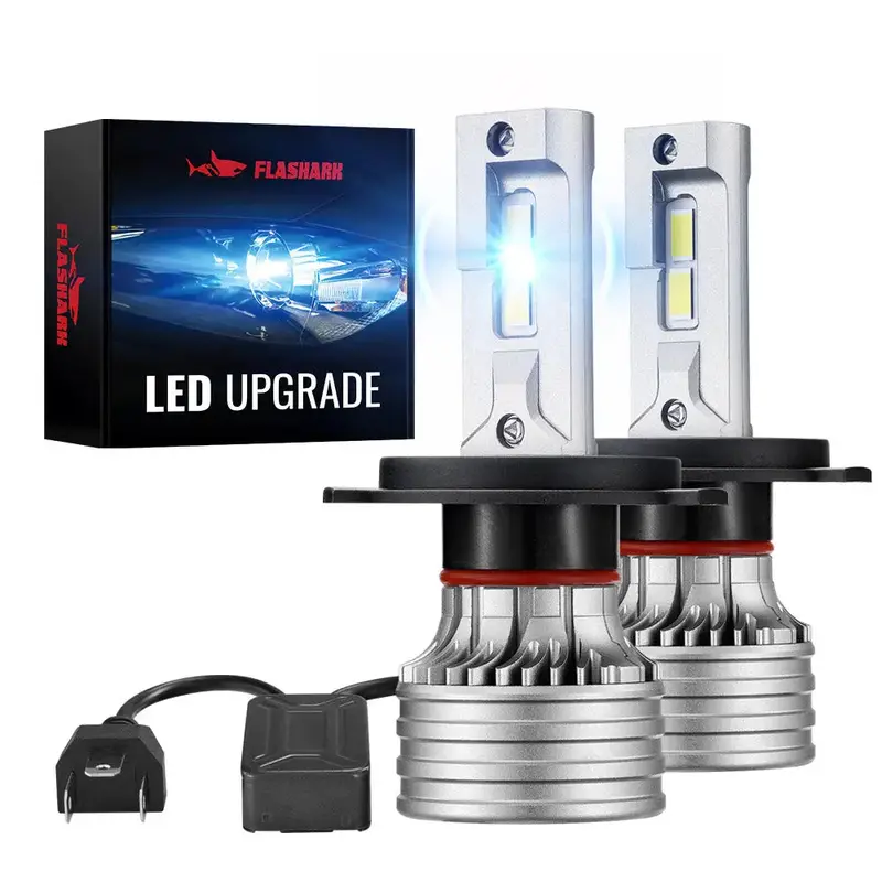X4i H4/9003 110W 6500K 22000Lm White Ip67 Led Headlight Bulbs 2Pcs 1