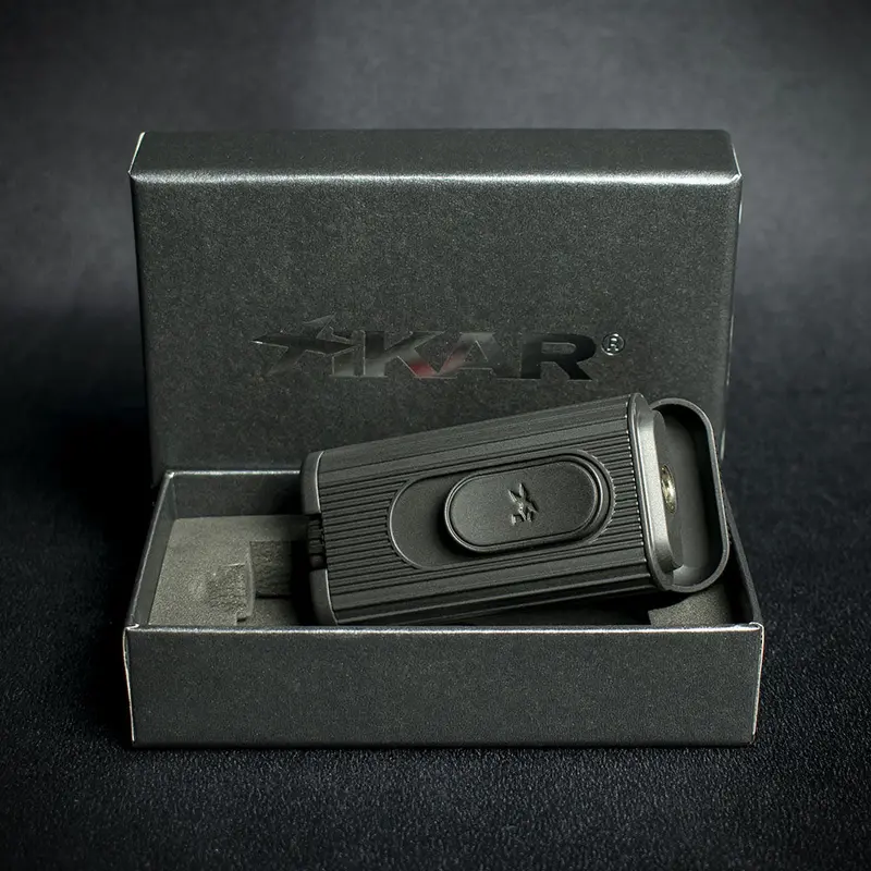 Xikar Hedron Hybrid Flame Cigar Lighter - Matte Black 2