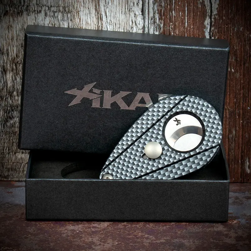 Xikar Xi-2 Carbon Fibre Wrap 200Cf Double Blade Guillotine Cigar Cutter 1