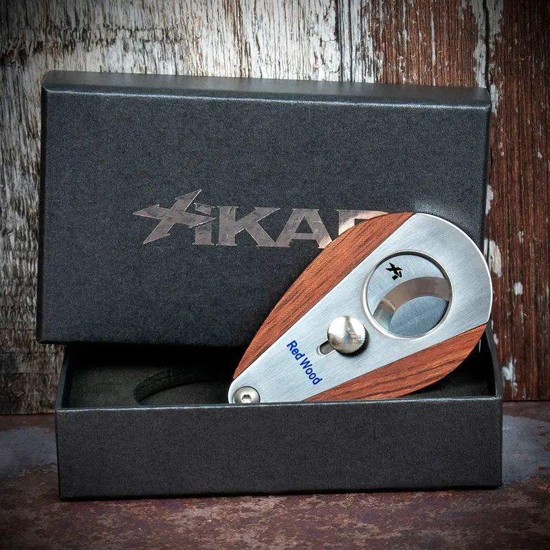 Xikar Xi-3 Redwood 300Rw Double Blade Guillotine Cigar Cutter 1