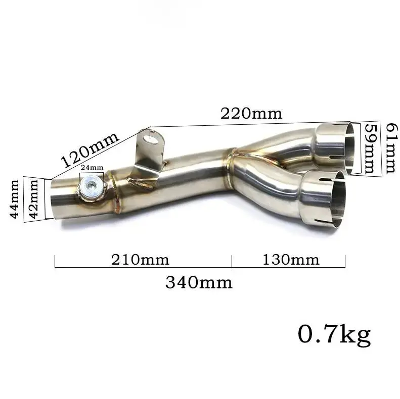 Y Middle Pipe Exhaust For 2006-2019 Yamaha Yzf-R6 R600 | Spelab 2