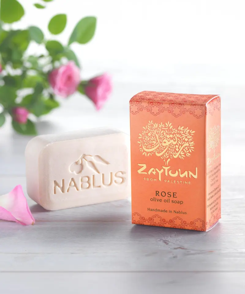 Zaytoun Pure Olive Oil Soap - Rose 100G 1