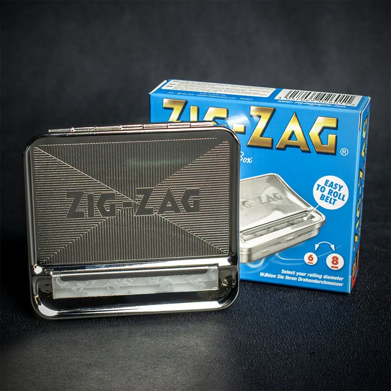 Zig Zag Metal Rollbox Cigarette Roller - Slim & Extra Slim 1