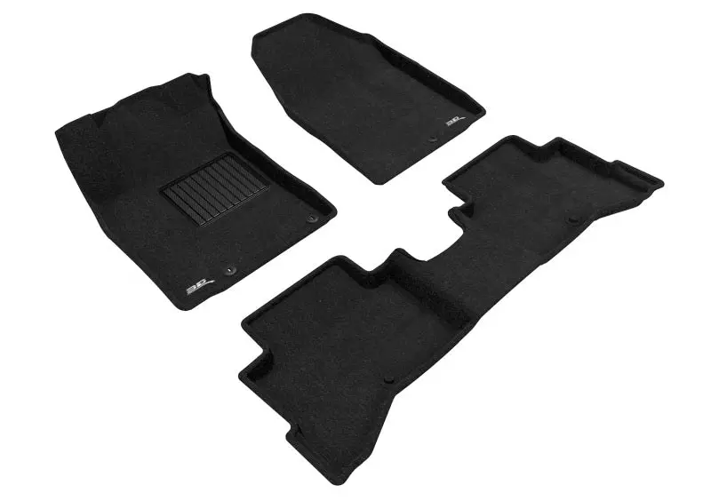 3D Maxpider Elegant Floor Mats For 2017–2022 Kia Niro – Black, Full-Coverage (Front & Rear Rows) 1