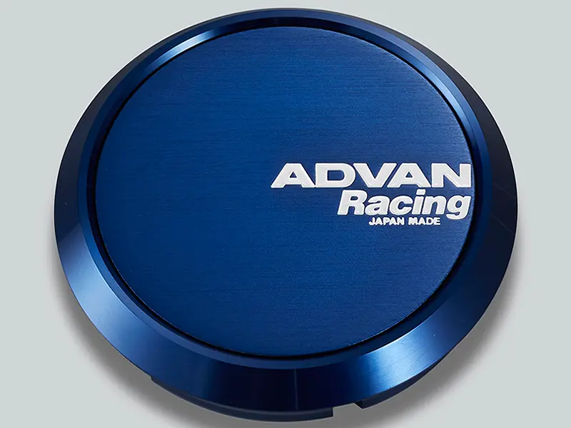 Advan 63Mm Flat Center Cap – Blue Anodized Aluminum 1