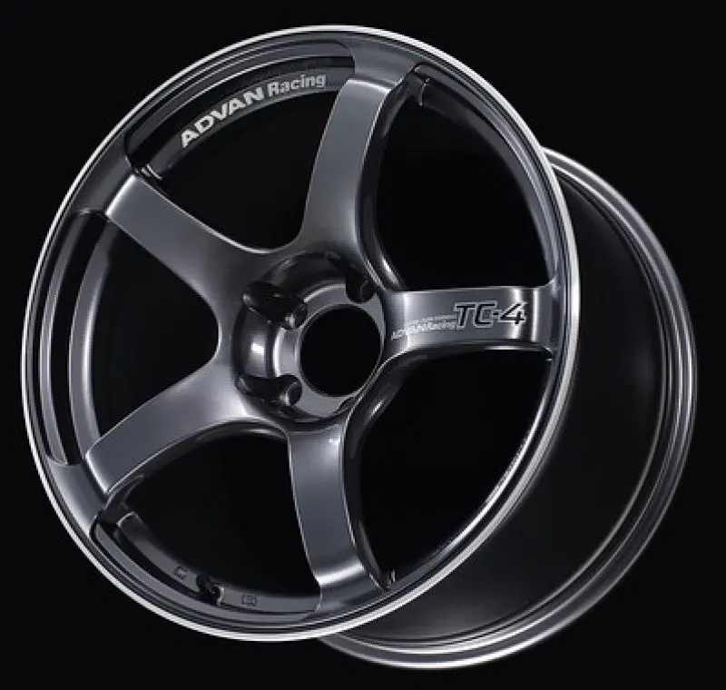 Advan Tc4 17X7.0 +47 4-100 Racing Gunmetallic & Ring Wheel 1