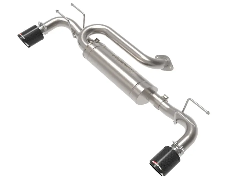 Afe 19-22 Mazda 3 L4 2.5L Takeda 3In To 2-1/2In 304 Ss Axle-Back Exhaust W/ Carbon Fiber Tip 1