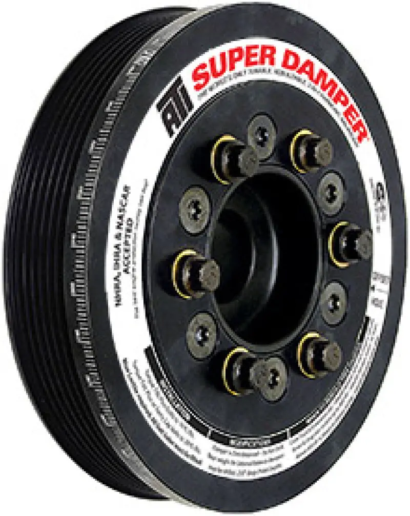 Ati Super Damper – 6.325" Diameter, Aluminum Hub, 3-Bolt Oem Mount, 3-Inch Length For Ford Small Block & Inline-6 1