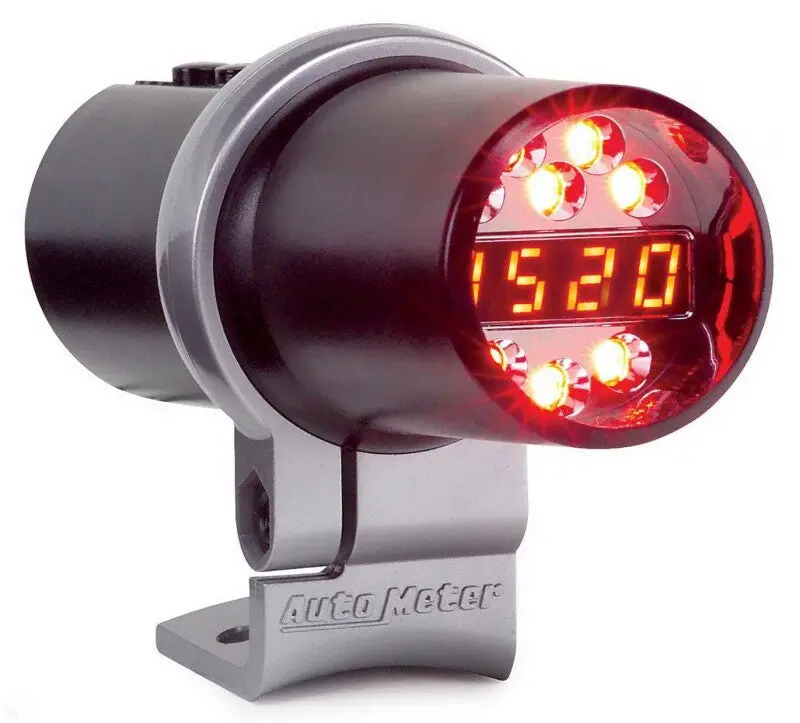 Autometer Digital Shift Light With Multi-Color Led & Rpm Playback – Black Pedestal Mount 1