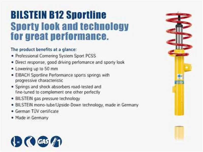 Bilstein B12 Sport Suspension Kit For 2005 Volkswagen Jetta Tdi – Front & Rear 1