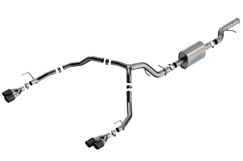 Borla S-Type Cat-Back Exhaust System For 2021–2022 Chevrolet Tahoe 6.2L V8 – T-304 Stainless Steel With Carbon Fiber Tips 1