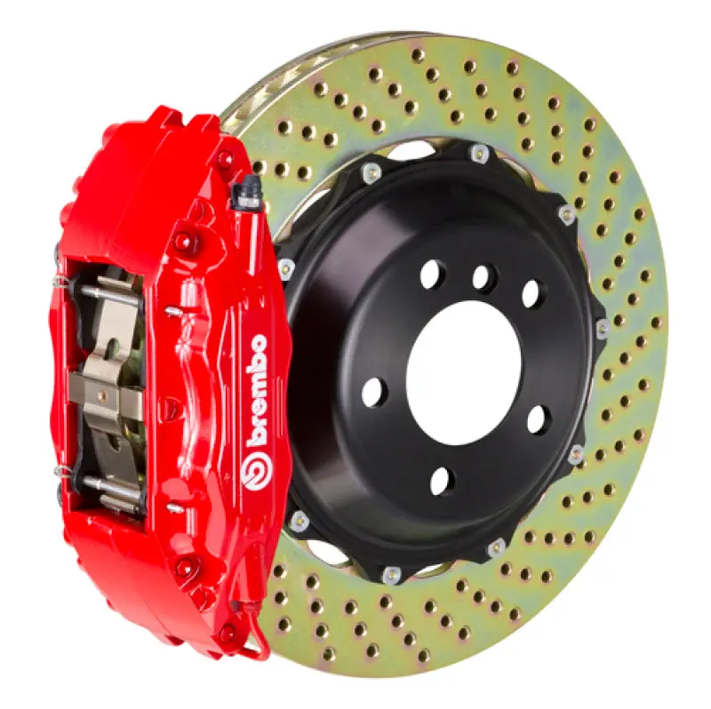 Brembo Front Gt Big Brake Kit For 2000–2003 Bmw M5 & 1997–2003 5-Series – 4-Piston Calipers, 355X32Mm Drilled Two-Piece Rotors (Red) 1