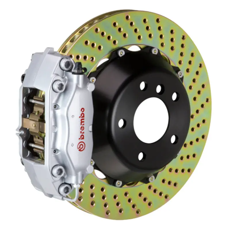 Brembo Gt Big Brake Kit For 2012–2015 Bmw 335I / 335I Xdrive – Rear, 4-Piston Calipers, Drilled 345X28Mm Two-Piece Rotors 1