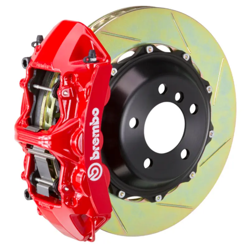Brembo Gt Big Brake Kit For 2016–2018 Ford Focus Rs – Front, 6-Piston Calipers, 380X32Mm Two-Piece Slotted Rotors, Red Finish 1