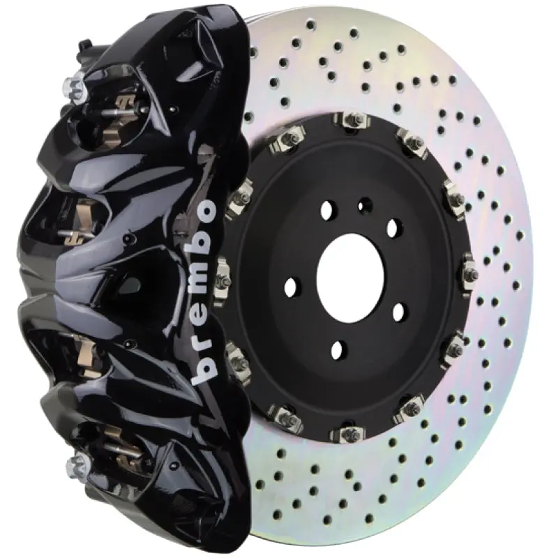 Brembo Gt Big Brake Kit For 2019+ Rolls-Royce Cullinan — Front, 8-Piston Calipers, 412X38Mm Two-Piece Drilled Rotors, Black Finish 1