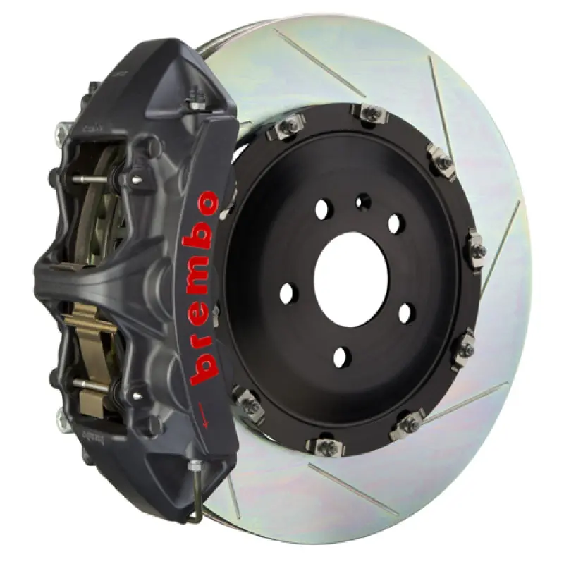 Brembo Gts Big Brake Kit — Front, 6-Piston Calipers, 380X34Mm Two-Piece Slotted Rotors, Black Ha Finish, Fits 2014–2017 Audi Sq5 1