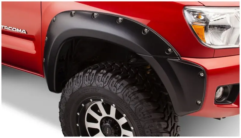 Bushwacker Pocket-Style Fender Flares – 4-Piece Set For 2012–2015 Toyota Tacoma Fleetside (73.5-Inch Bed), Matte Black 1