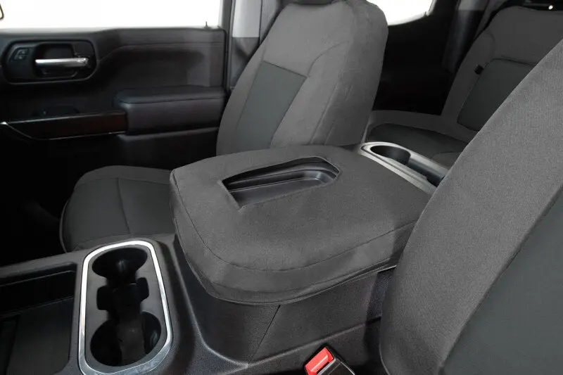 Covercraft Endura Precisionfit Seat Covers For 2023–2024 Ford Super Duty – Front Row, Silver/Charcoal 1