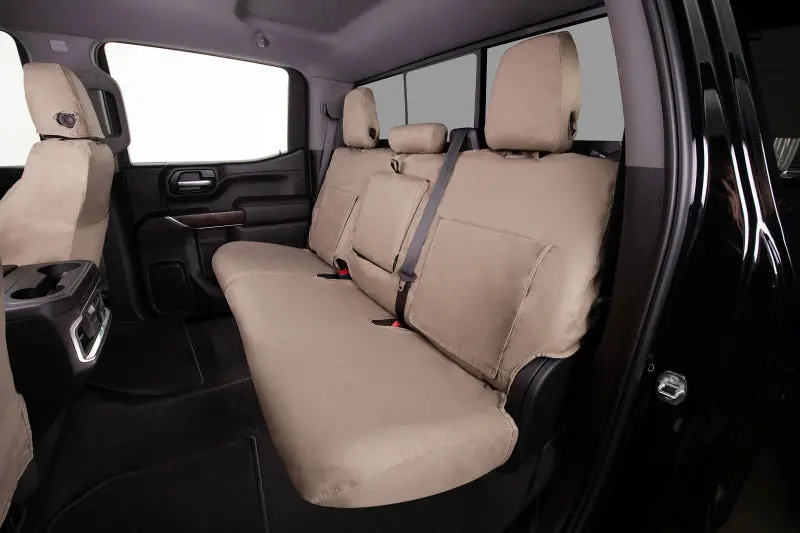 Covercraft Seatsaver Custom-Fit Front Row Seat Covers For 2003–2006 Chevrolet/Gmc Pickup – Polycotton Blend, Taupe 1