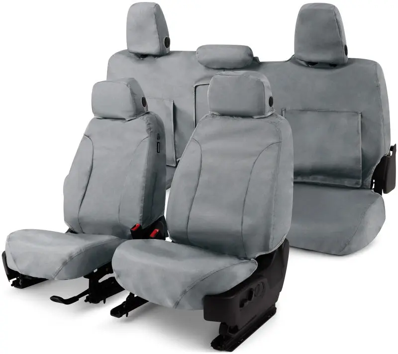 Covercraft Seatsaver Front Row Seat Covers – Waterproof Polyester, Custom Fit For 2007–2012 Gmc Sierra, Gray 1