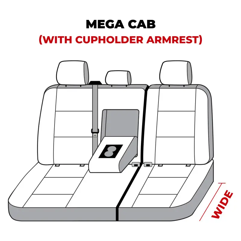 Covercraft Waterproof Polyester Seatsaver Covers – Custom Fit For Second Row Seats In 2006–2007 / 2010–2021 Dodge Ram (Grey) 1