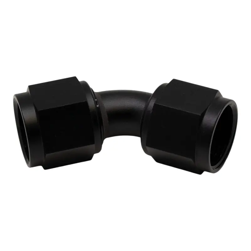 Deatschwerks 10An Female Swivel Fitting – 45° Angle, Matte Black Anodized 1