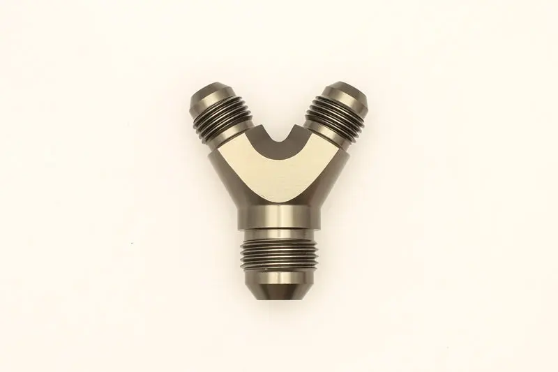 Deatschwerks 6An-To-8An Male Flare Y-Block Fitting With Dual 6An Male Ends 2
