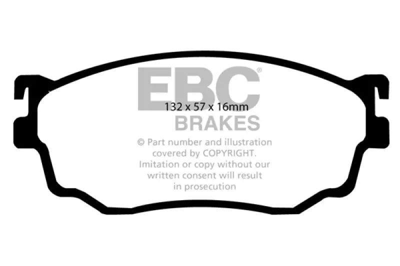 Ebc Greenstuff Front Brake Pads For 2003–2004 Mazda Protege 2.0 Turbo (Mazdaspeed) 1