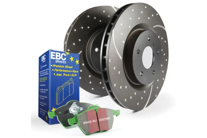 Ebc S3 Brake Kit – Greenstuff Performance Pads & Gd Series Drilled And Slotted Rotors 1
