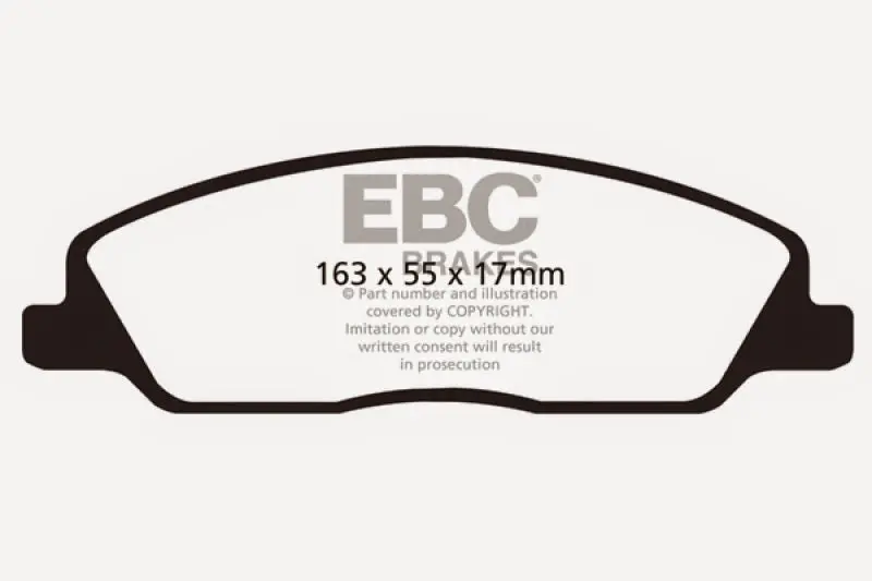 Ebc Yellowstuff Front Brake Pads For 2010–2014 Ford Mustang 3.7L V6 1