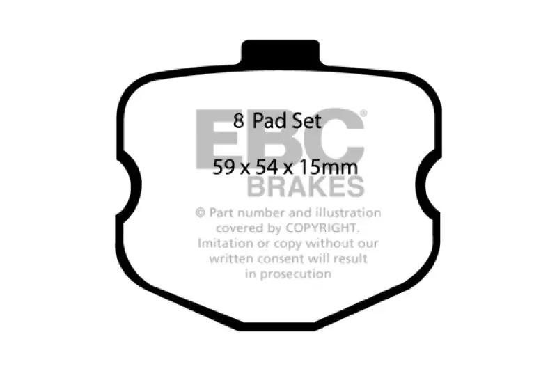 Ebc Yellowstuff Rear Brake Pads – High-Friction Compound For 2010–2013 Chevrolet Corvette C6 Grand Sport (6.2L) 1