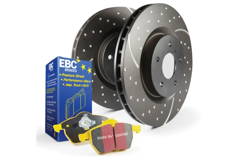 Ebc Yellowstuff S5 High-Performance Brake Kit – Pads + Gd Grooved Rotors (Street & Track Use) 1