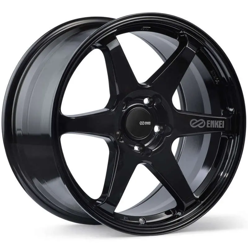 Enkei T6R 18X8 40Mm Offset 5X114.3 Bolt Pattern 72.6 Bore Gloss Black Wheel 1