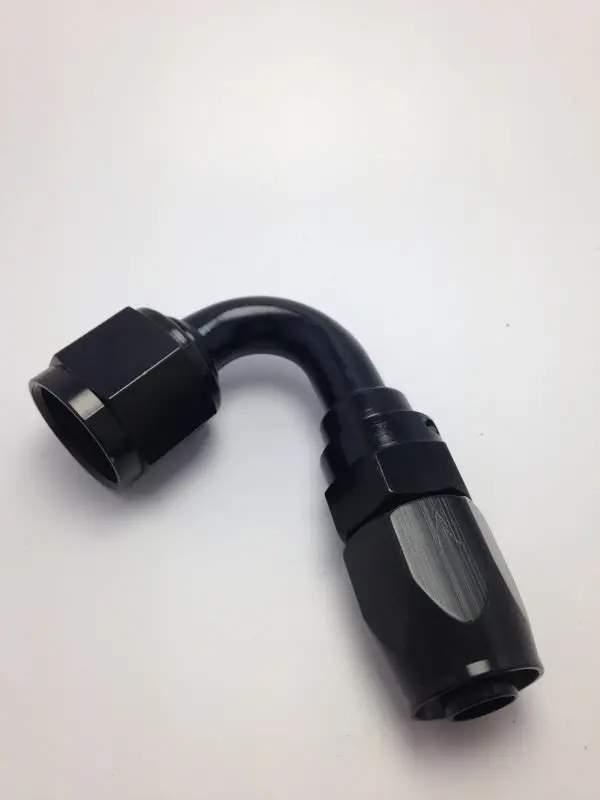 Fragola -16An To -12An 120° Reducing Hose Fitting – Black Anodized 1