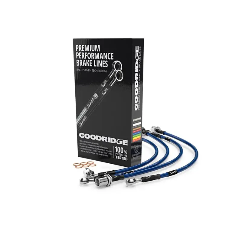 Goodridge Stainless Steel Brake Line Kit For Subaru Impreza – 18–20 Models, Electric Blue Finish 1